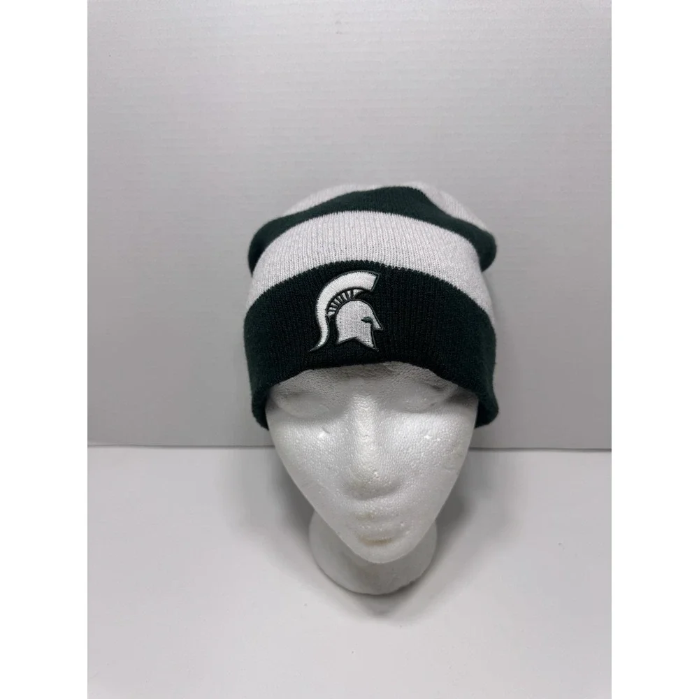 MICHIGAN STATE‎ Spartans Men's Women Beanie Cap Hood Green White